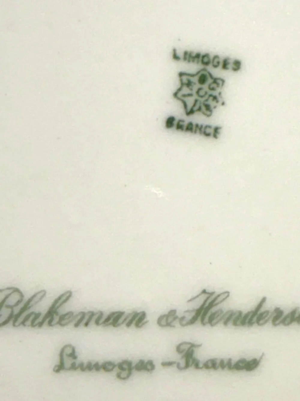 Antique Blakeman & Henderson Limoges France Floral Gold 8.5